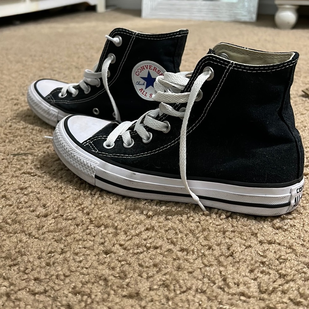 Black high top converse
